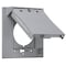 Bell Outdoor Box Cover, Outlet Box Type, 2 Gang, Aluminum, Flip and Snap Cover Type MX2150S - alternate 1